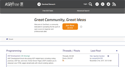 Desktop Screenshot of forums.aspfree.com